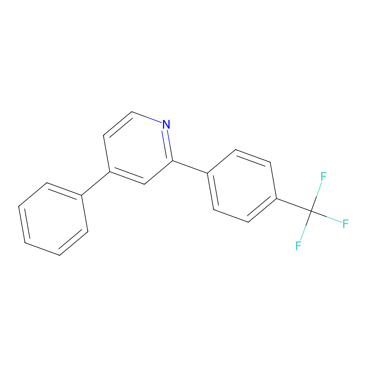 4-Phenyl-2-(4-(trifluoromethyl)phenyl)pyridine molecular structure, CAS 1426022-14-1