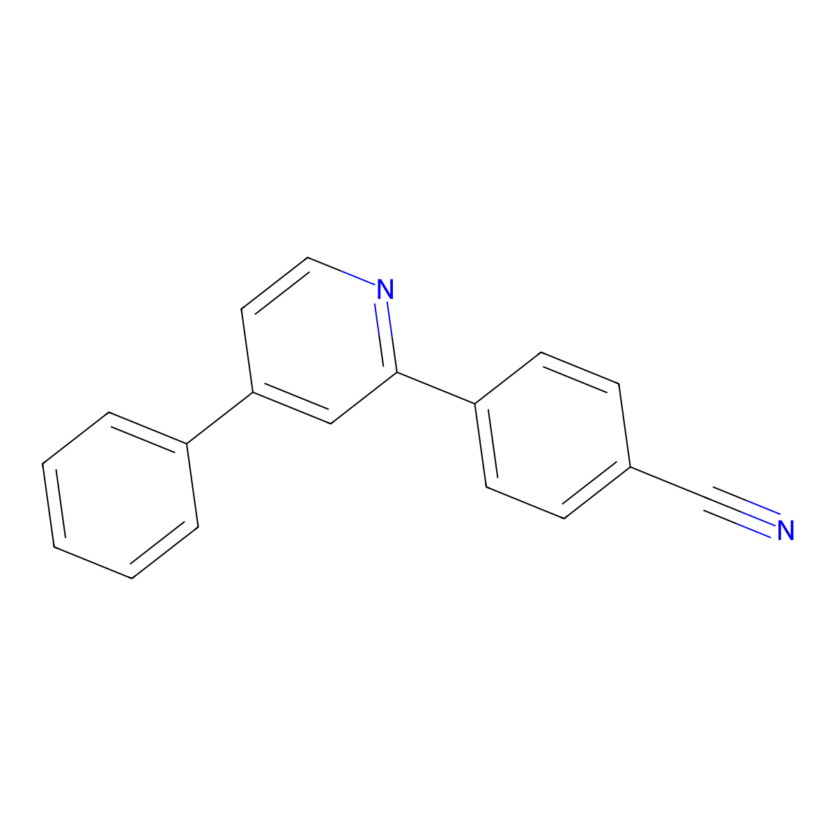 4-(4-Phenylpyridin-2-yl)benzonitrile molecular structure, CAS 1426022-16-3