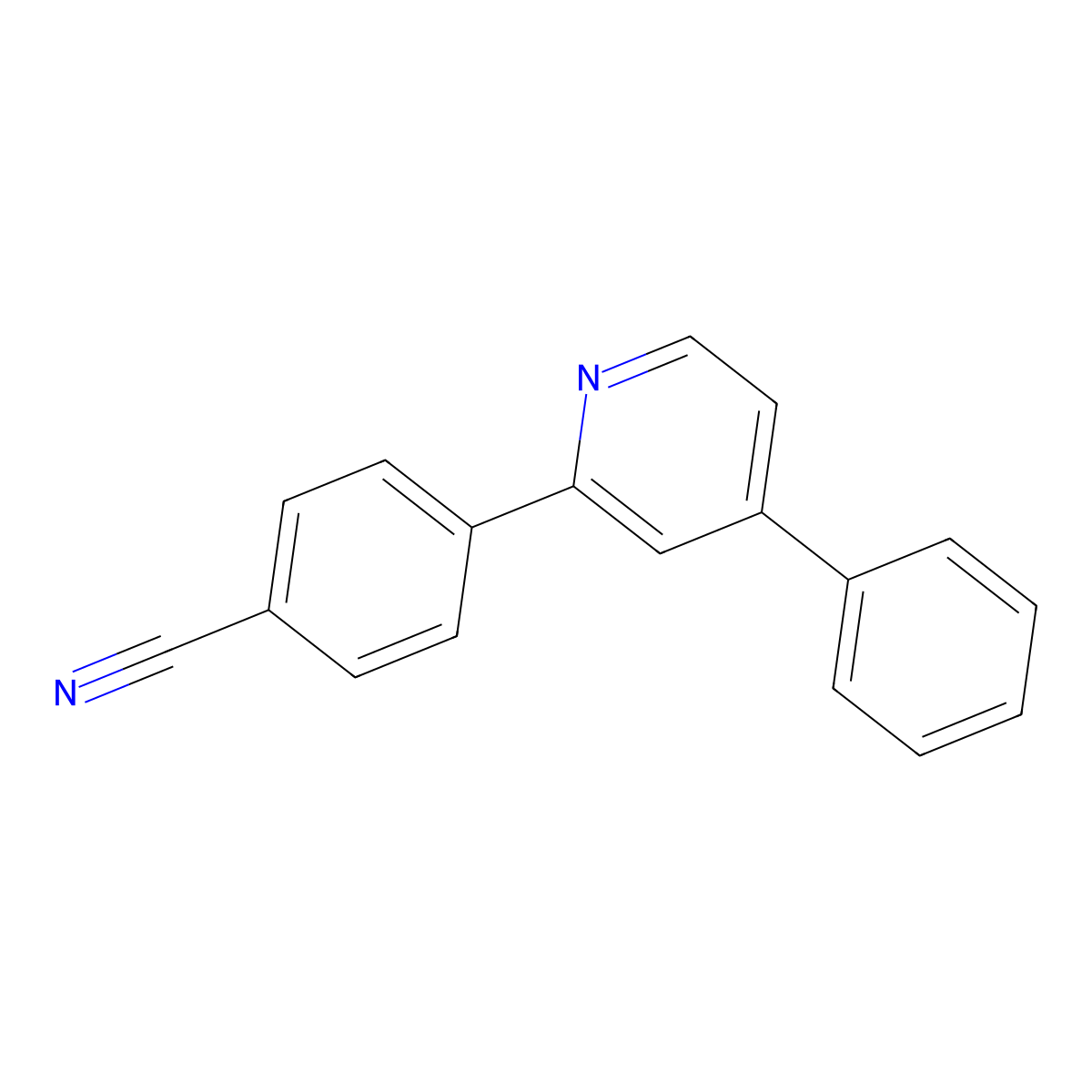 4-(4-Phenylpyridin-2-yl)benzonitrile molecular structure, CAS 1426022-16-3