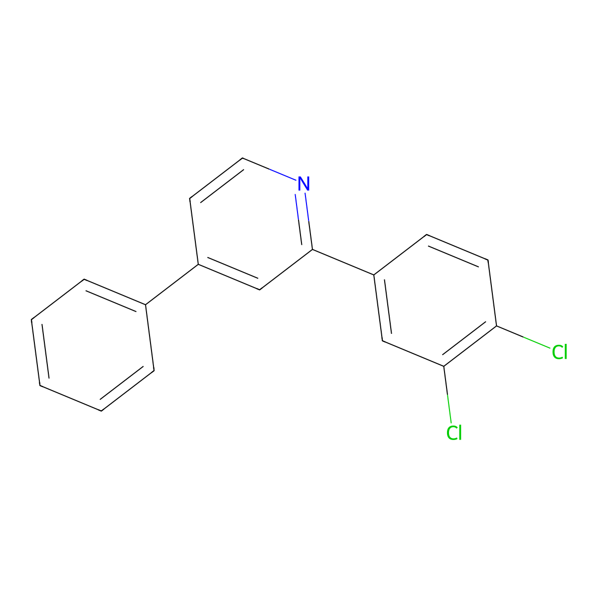 2-(3,4-Dichlorophenyl)-4-phenylpyridine molecular structure, CAS 1426022-20-9