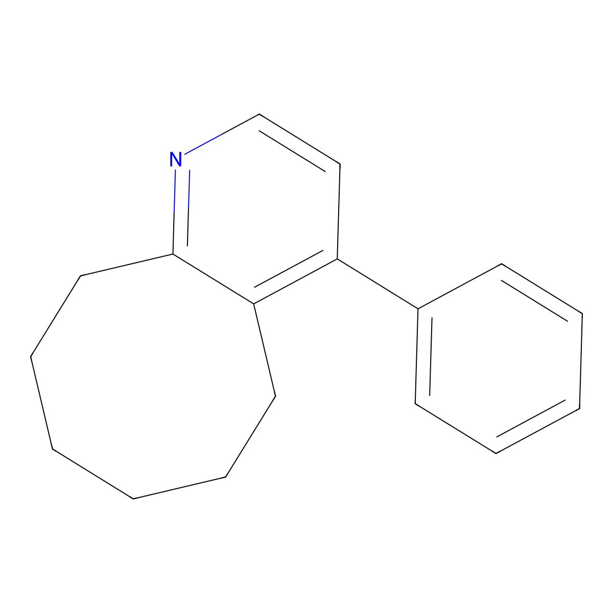 4-Phenyl-5,6,7,8,9,10-hexahydrocycloocta[b]pyridine molecular structure, CAS 1426022-38-9