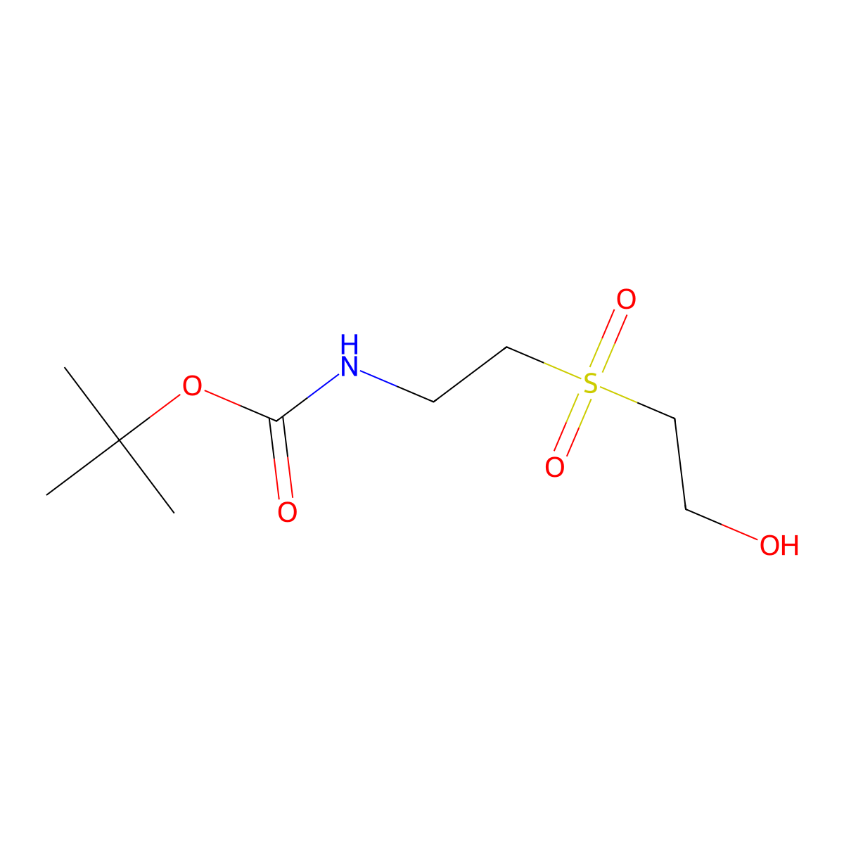tert-Butyl 2-(2-hydroxyethylsulfonyl)-ethylcarbamate molecular structure, CAS 142604-13-5