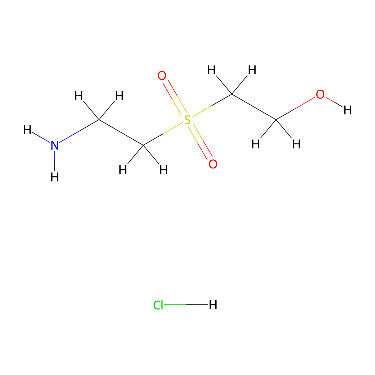 Ethanol, 2-[(2-aminoethyl)sulfonyl]-, hydrochloride molecular structure, CAS 142604-14-6