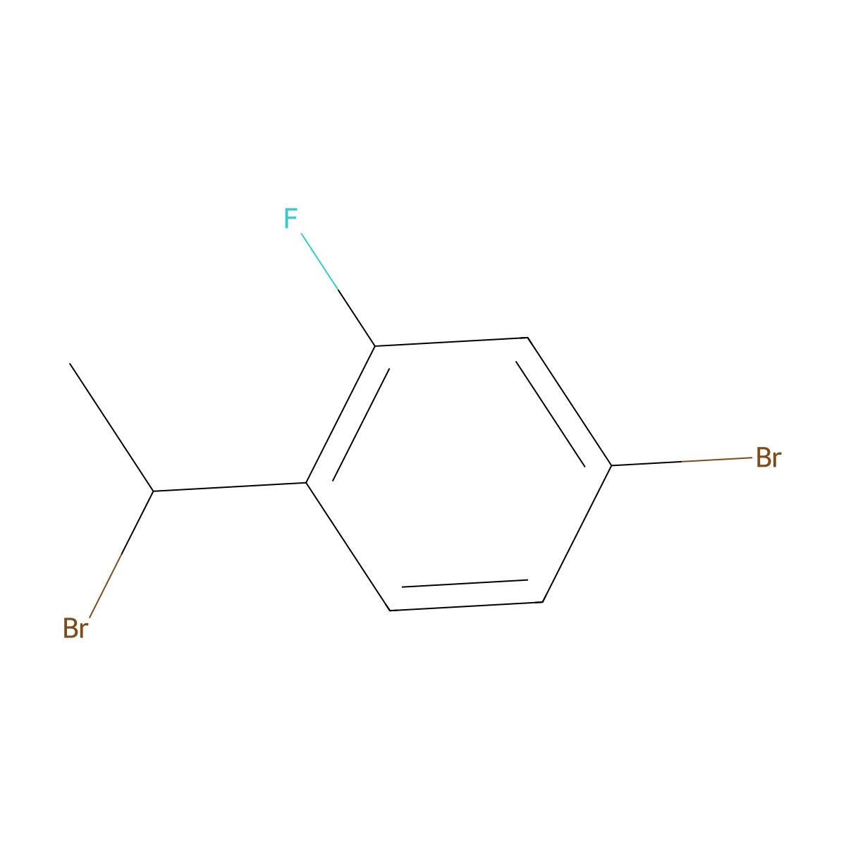 4-Bromo-1-(1-bromoethyl)-2-fluorobenzene molecular structure, CAS 1426049-94-6
