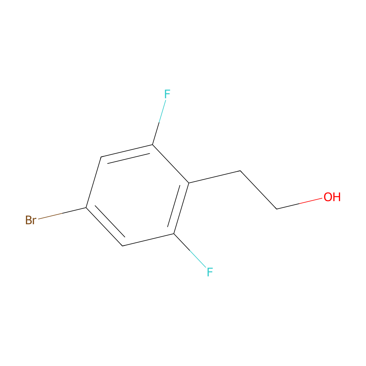 4-Bromo-2,6-difluorobenzeneethanol molecular structure, CAS 1426050-44-3