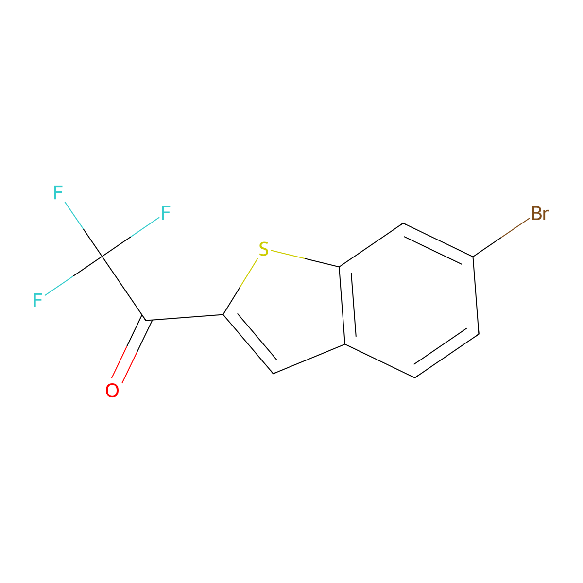 1-(6-Bromobenzo[b]thiophen-2-yl)-2,2,2-trifluoroethanone molecular structure, CAS 1426082-46-3