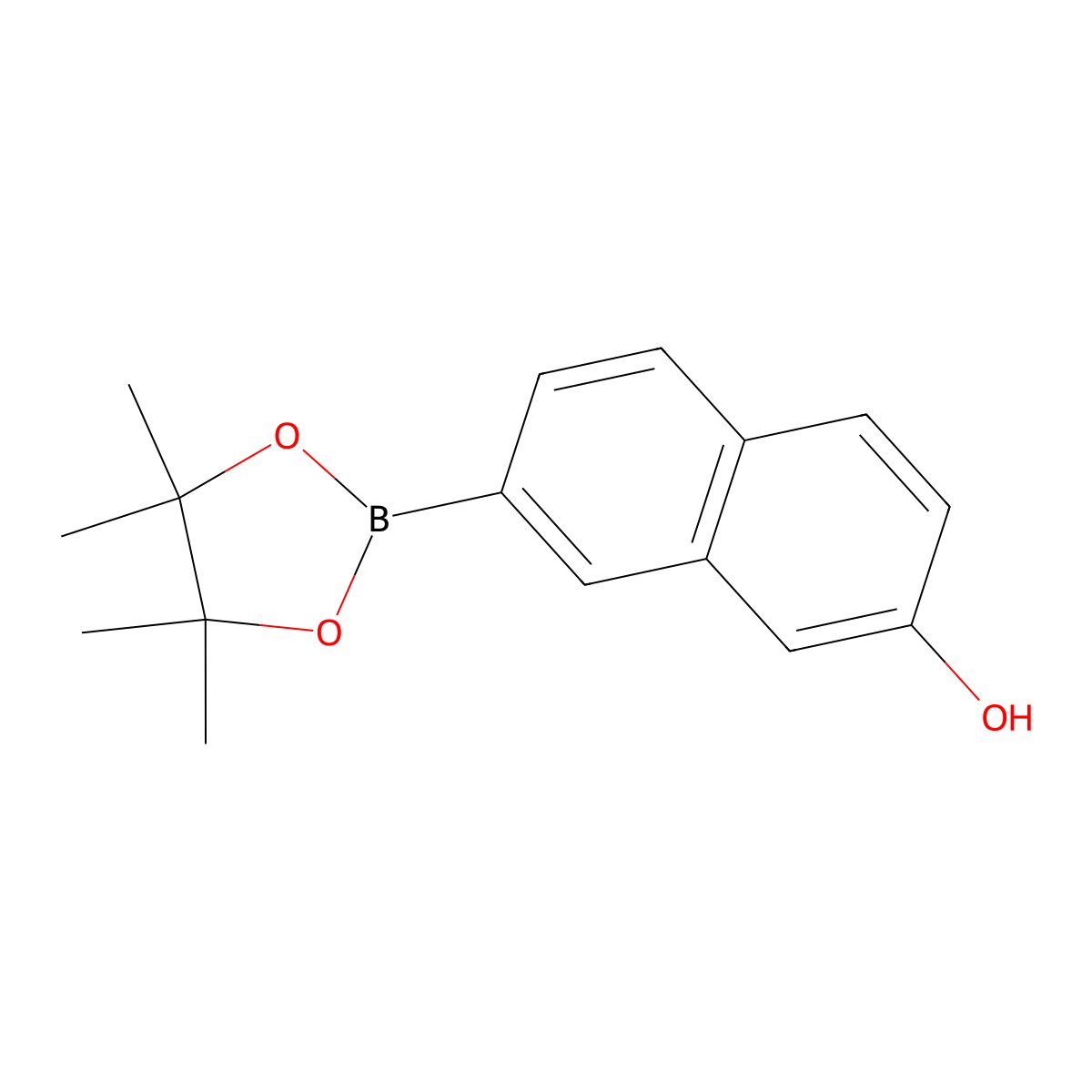 7-(4,4,5,5-Tetramethyl-1,3,2-dioxaborolan-2-yl)naphthalen-2-ol molecular structure, CAS 1426082-77-0