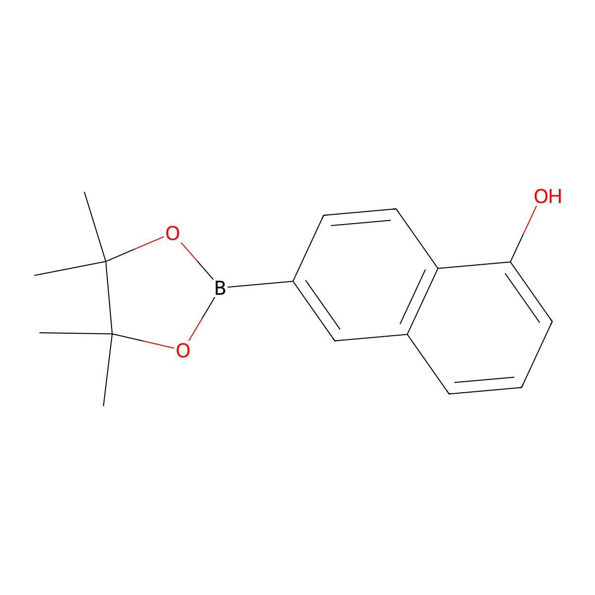 6-(4,4,5,5-Tetramethyl-1,3,2-dioxaborolan-2-YL)naphthalen-1-OL molecular structure, CAS 1426082-80-5