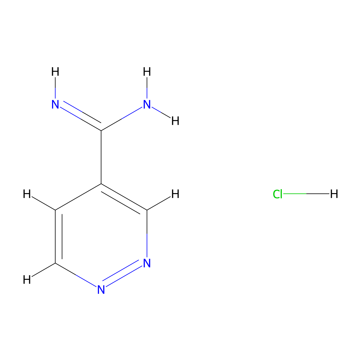 Pyridazine-4-carboximidamide Hydrochloride molecular structure, CAS 1426089-20-4
