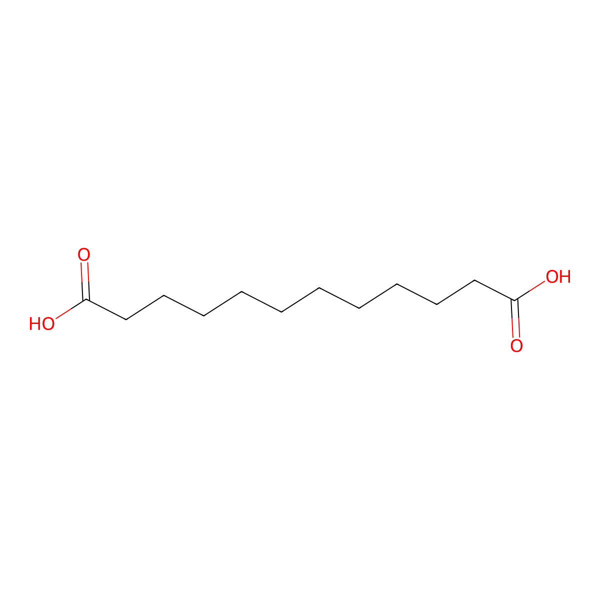 Dodecanedioic Acid molecular structure, CAS 142610-44-4
