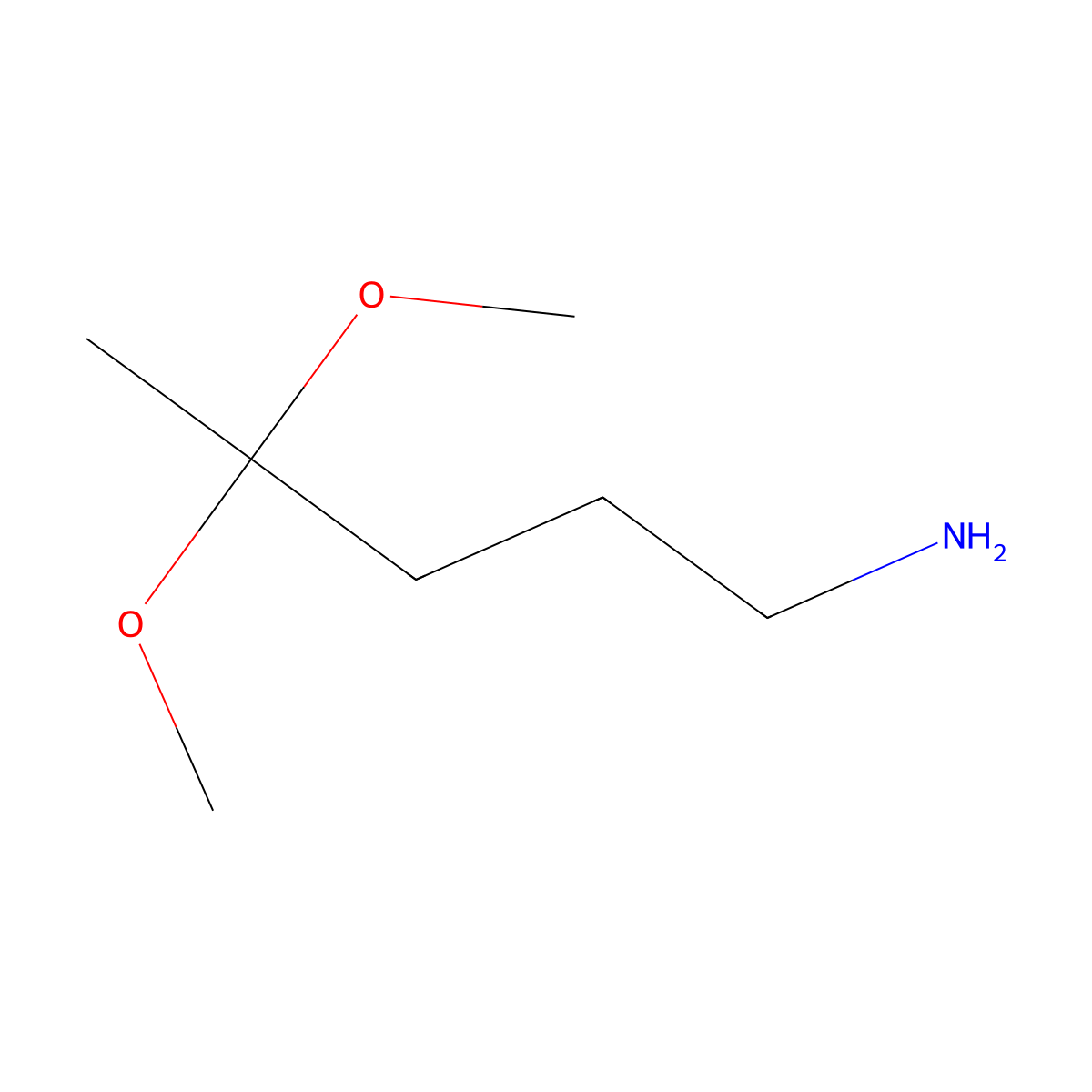 4,4-Dimethoxypentan-1-amine molecular structure, CAS 142611-94-7