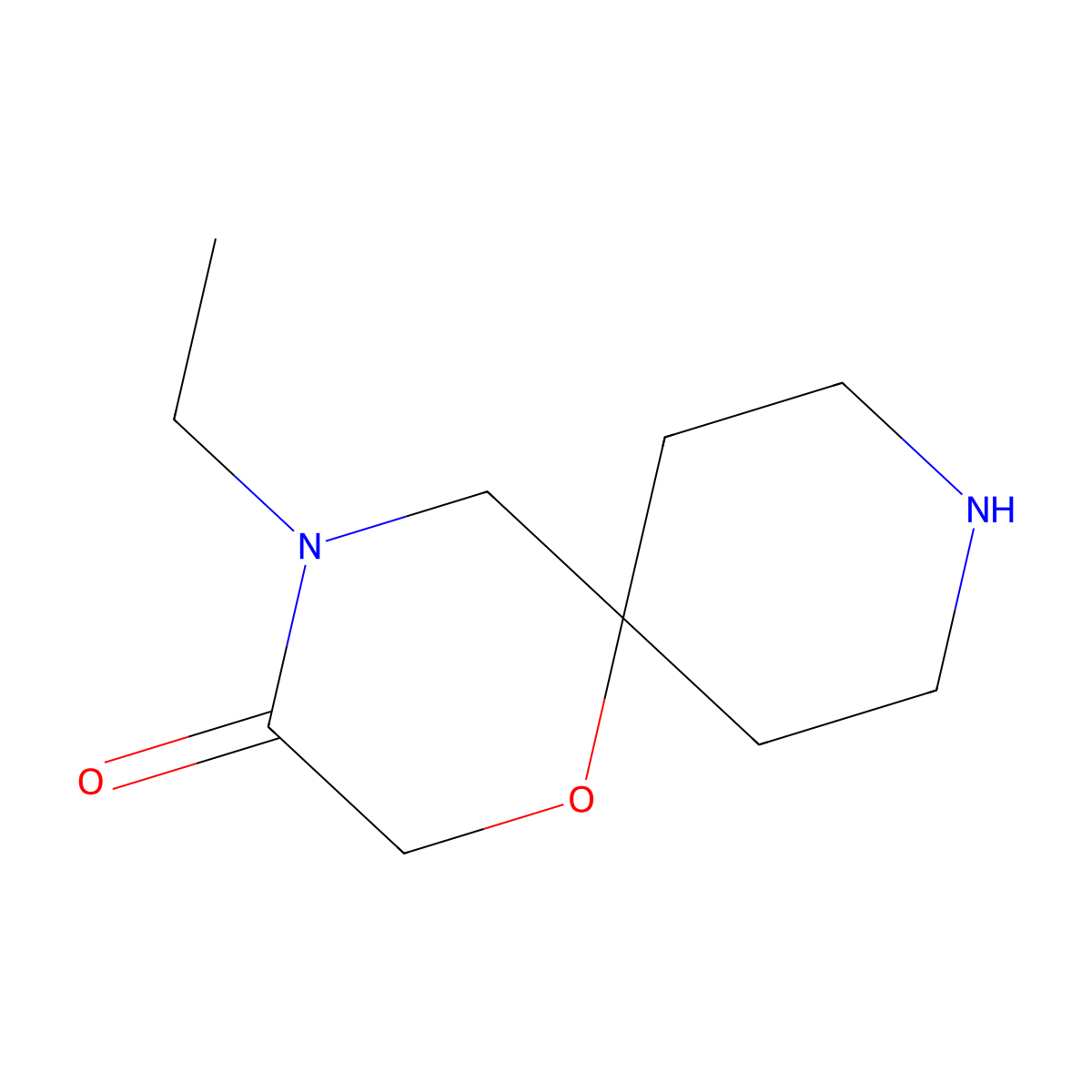 4-Ethyl-1-oxa-4,9-diazaspiro[5.5]undecan-3-one molecular structure, CAS 1426121-53-0
