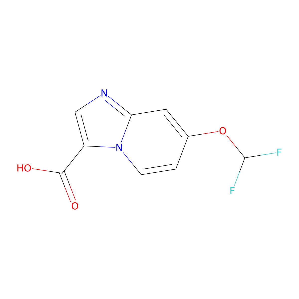 7-(Difluoromethoxy)imidazo[1,2-a]pyridine-3-carboxylic acid molecular structure, CAS 1426136-24-4