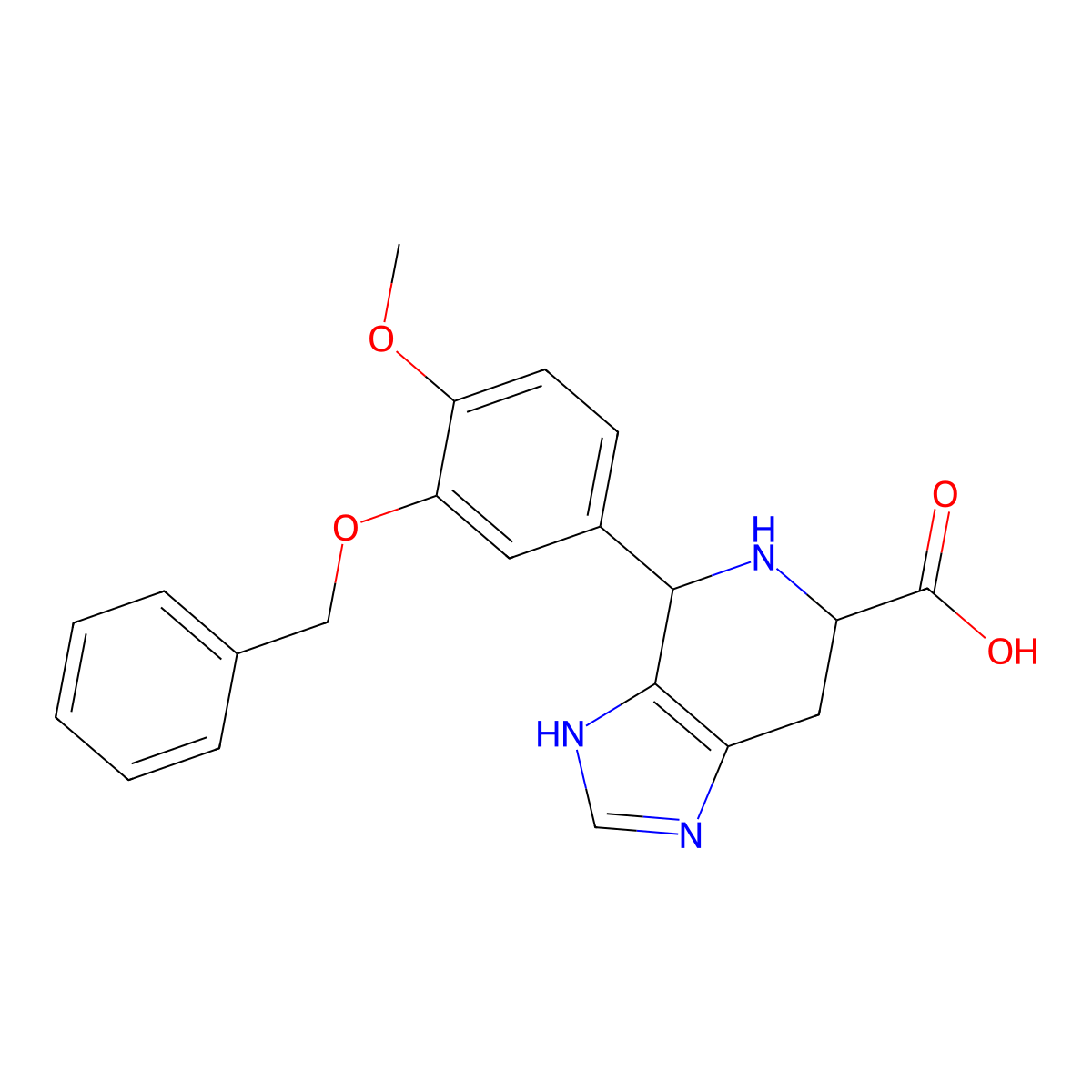 4-[3-(Benzyloxy)-4-methoxyphenyl]-3H,4H,5H,6H,7H-imidazo[4,5-c]pyridine-6-carboxylic acid molecular structure, CAS 1426142-66-6
