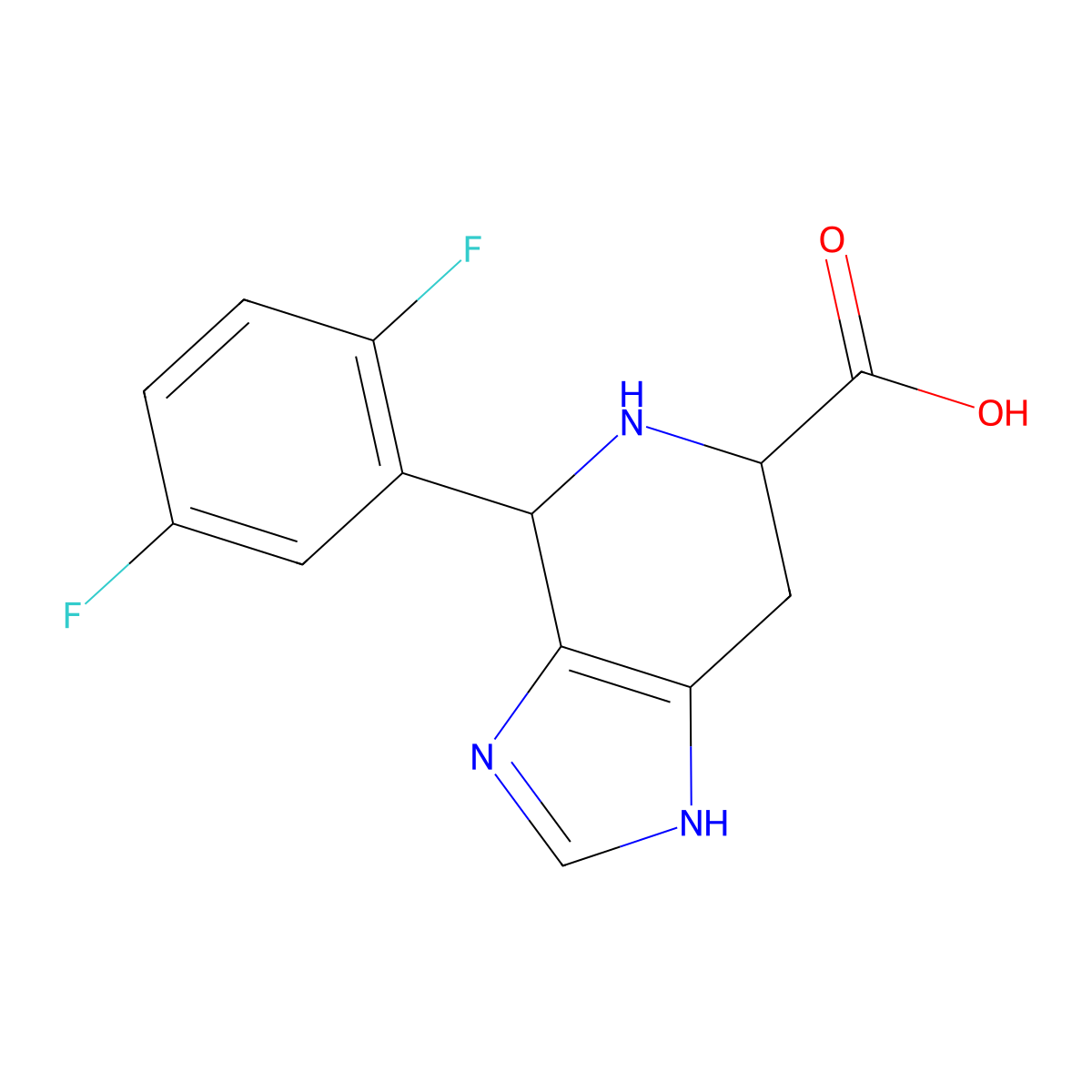 4-(2,5-Difluorophenyl)-3H,4H,5H,6H,7H-imidazo[4,5-c]pyridine-6-carboxylic acid molecular structure, CAS 1426142-67-7