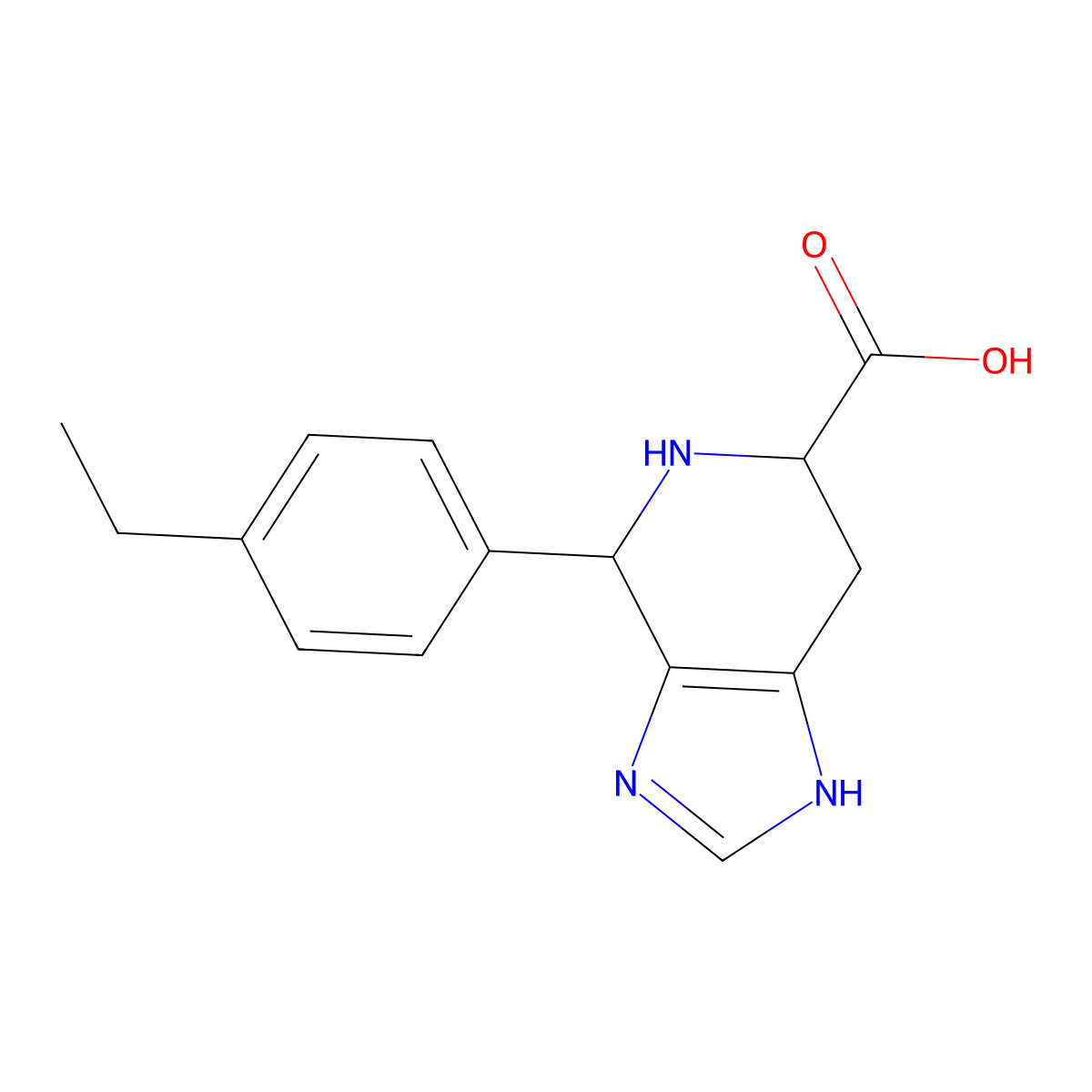 4-(4-Ethylphenyl)-3H,4H,5H,6H,7H-imidazo[4,5-c]pyridine-6-carboxylic acid molecular structure, CAS 1426142-71-3