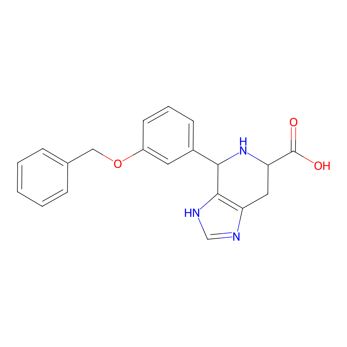 4-[3-(Benzyloxy)phenyl]-3H,4H,5H,6H,7H-imidazo[4,5-c]pyridine-6-carboxylic acid molecular structure, CAS 1426142-73-5