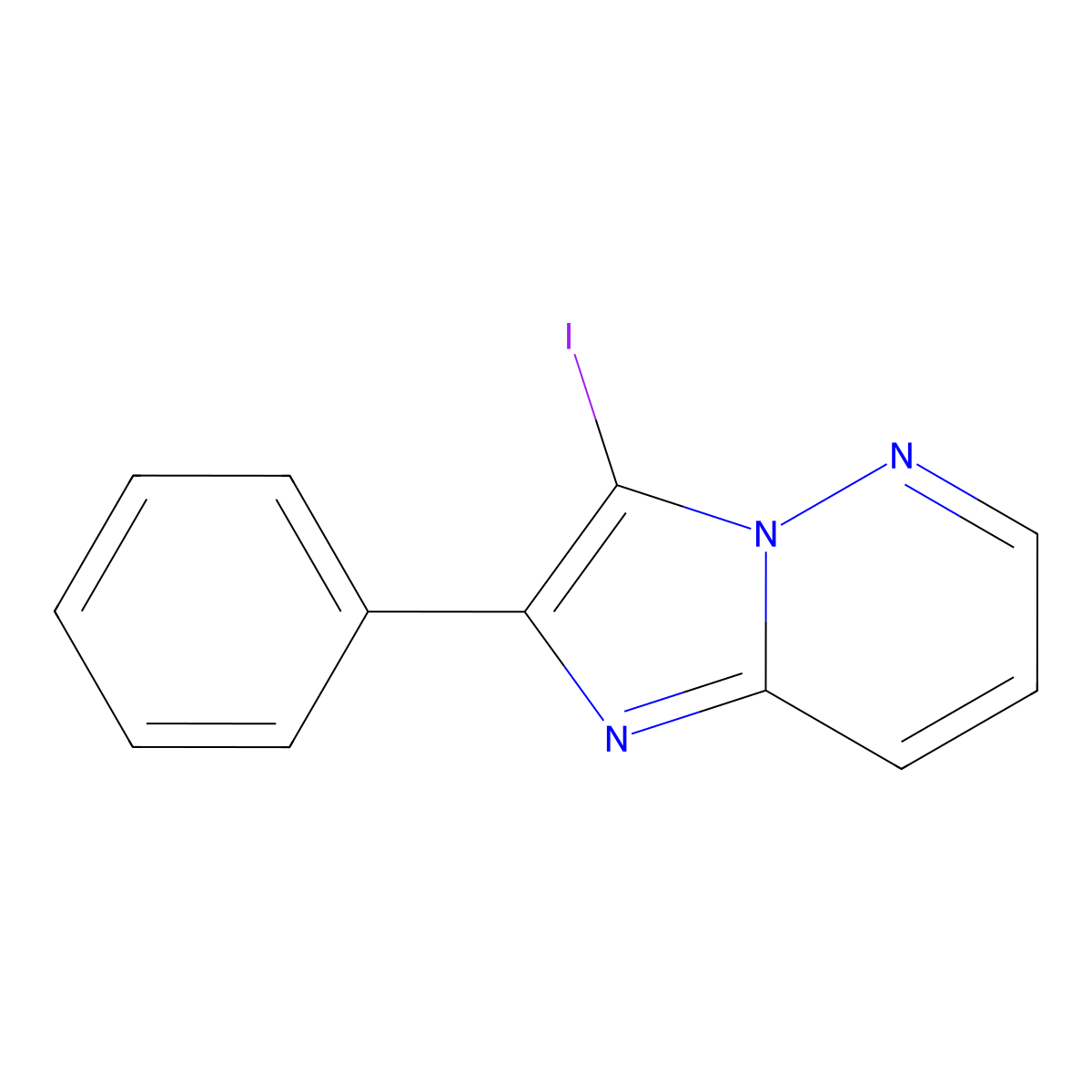 3-Iodo-2-phenylimidazo[1,2-b]pyridazine molecular structure, CAS 1426142-79-1