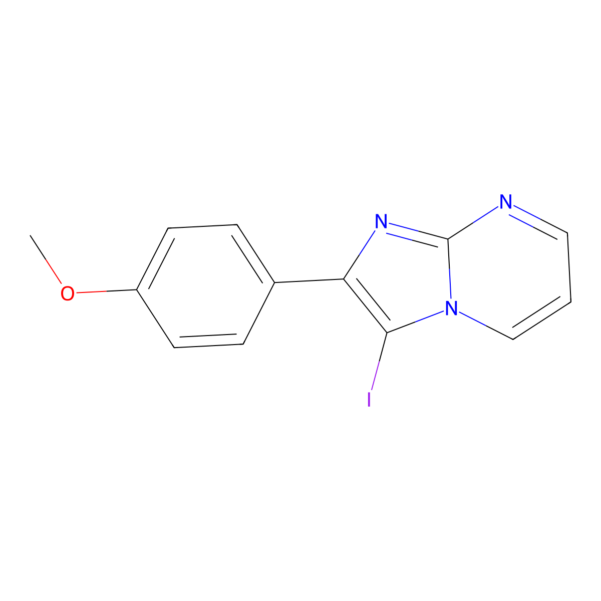 3-Iodo-2-(4-methoxyphenyl)imidazo[1,2-a]pyrimidine molecular structure, CAS 1426142-82-6