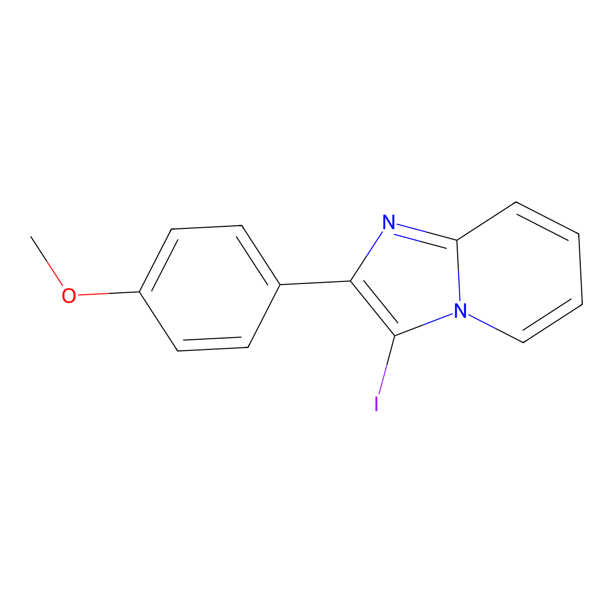 3-Iodo-2-(4-methoxyphenyl)imidazo[1,2-a]pyridine molecular structure, CAS 1426142-84-8