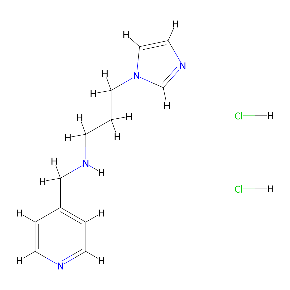 [3-(1H-Imidazol-1-yl)propyl](4-pyridinylmethyl)amine dihydrochloride molecular structure, CAS 1426142-86-0