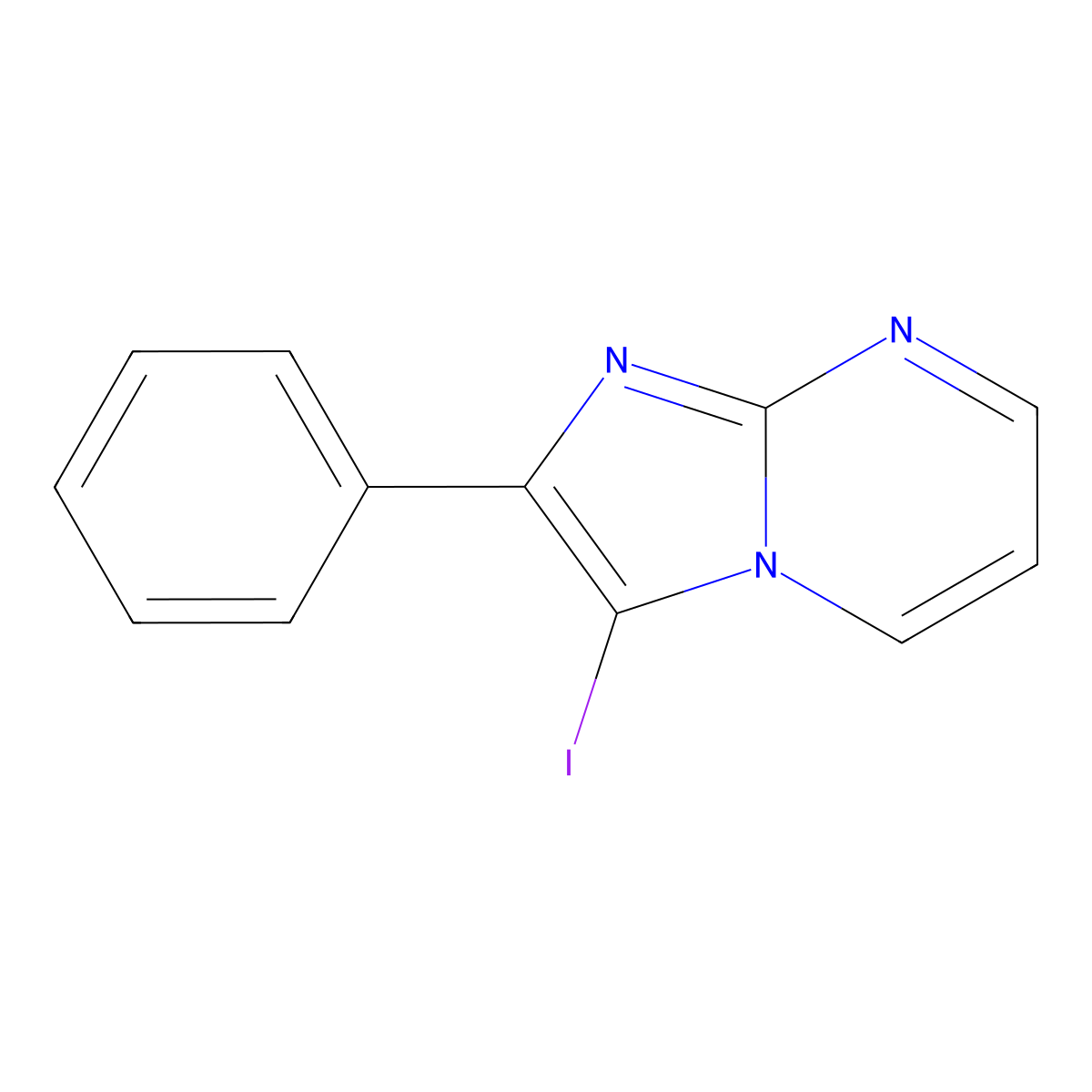 3-Iodo-2-phenylimidazo[1,2-a]pyrimidine molecular structure, CAS 1426142-89-3