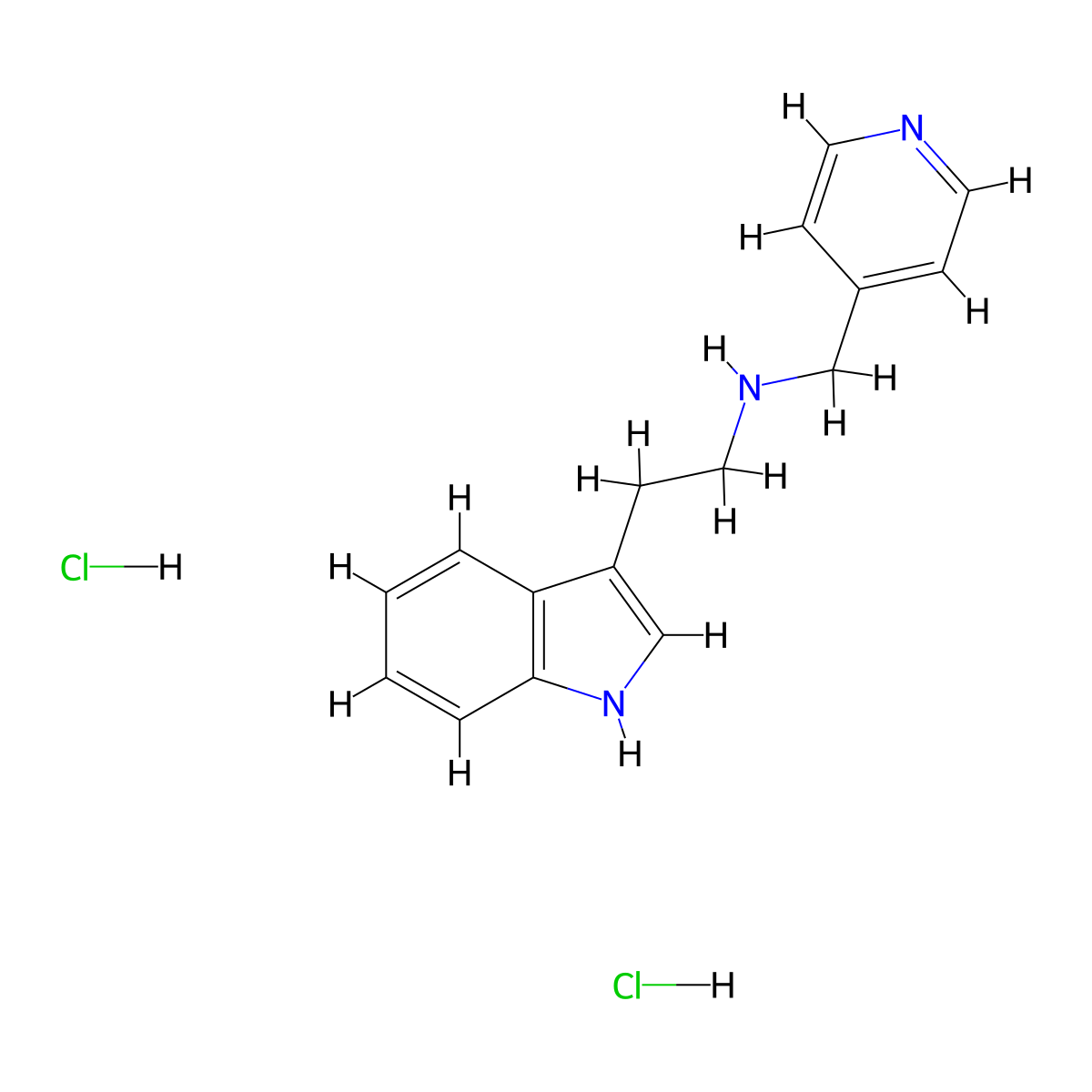 [2-(1H-indol-3-yl)ethyl][(pyridin-4-yl)methyl]amine dihydrochloride molecular structure, CAS 1426142-93-9