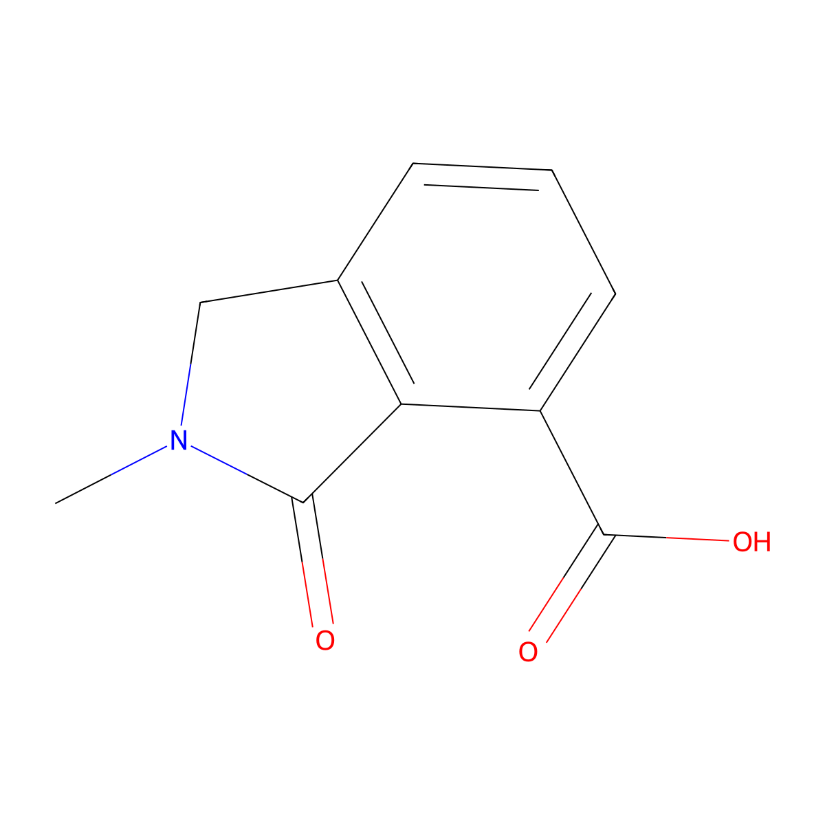 2-Methyl-3-oxoisoindoline-4-carboxylic acid molecular structure, CAS 14262-20-5