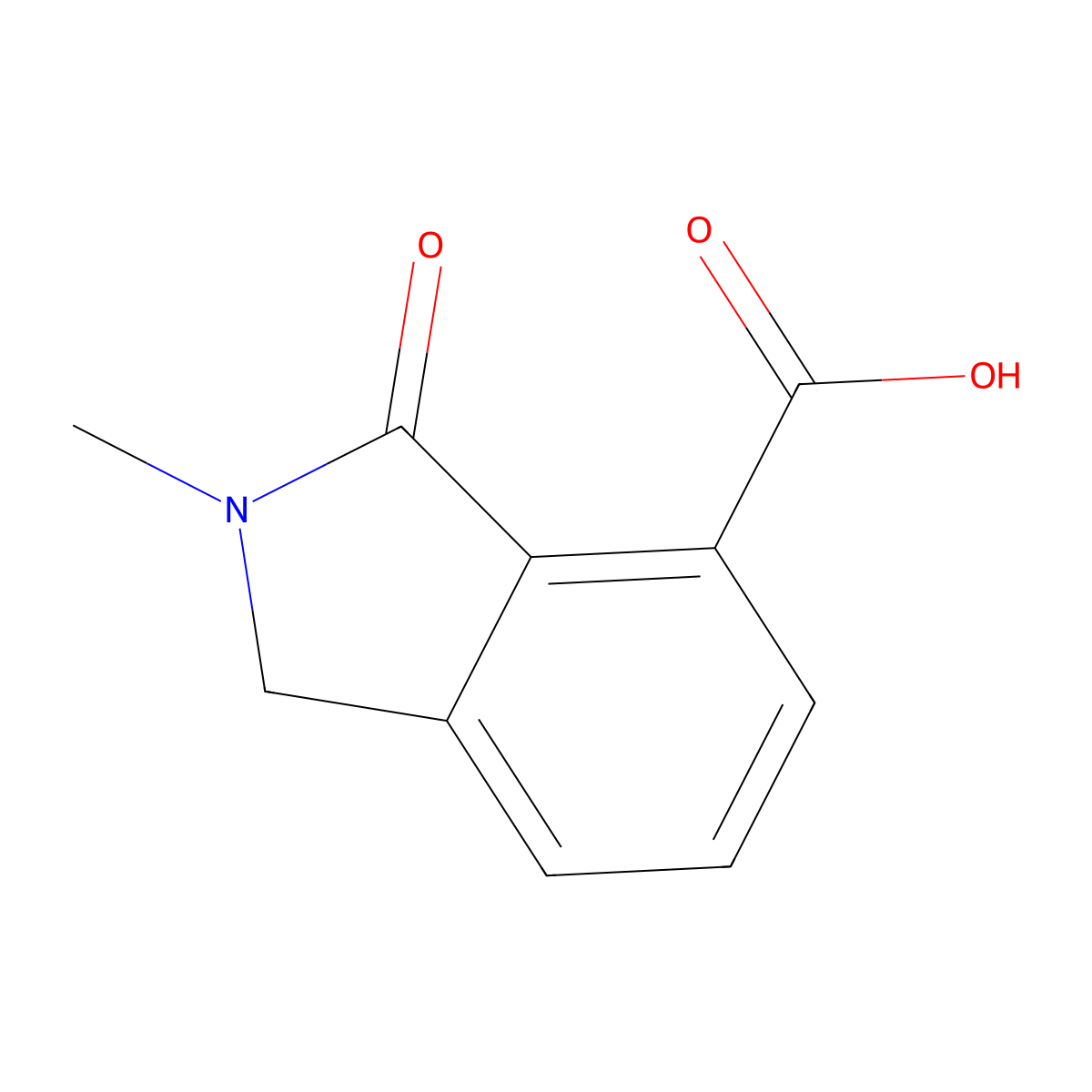 2-Methyl-3-oxoisoindoline-4-carboxylic acid molecular structure, CAS 14262-20-5