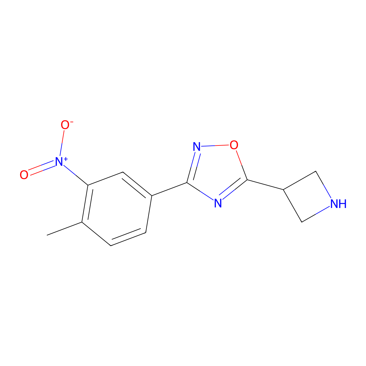 5-(Azetidin-3-yl)-3-(4-methyl-3-nitrophenyl)-1,2,4-oxadiazole molecular structure, CAS 1426208-30-1