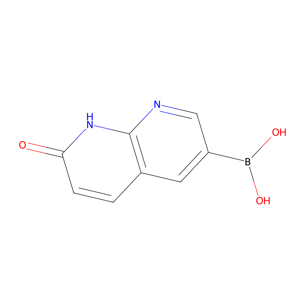 (7-Oxo-7,8-dihydro-1,8-naphthyridin-3-yl)boronic acid molecular structure, CAS 1426221-34-2