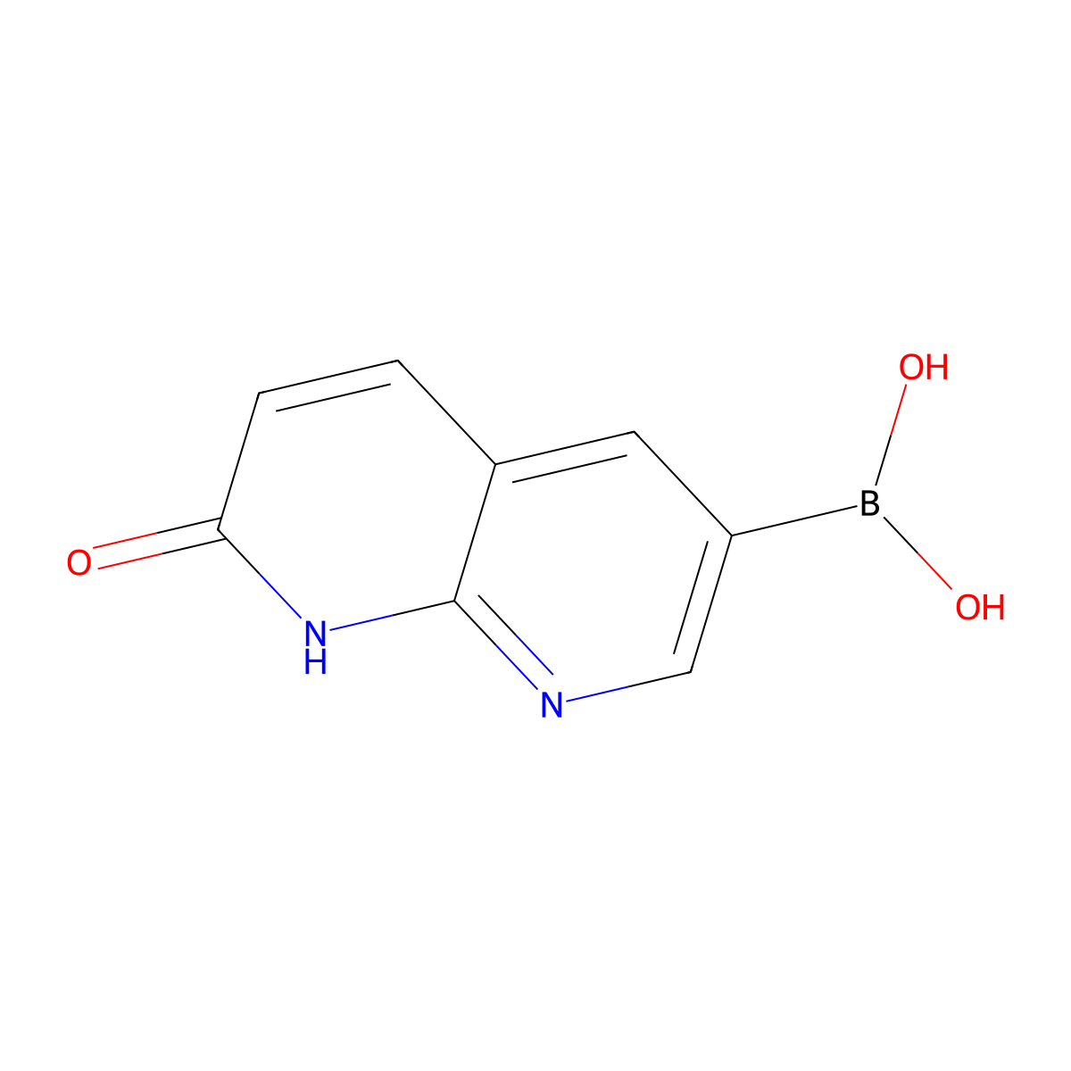 (7-Oxo-7,8-dihydro-1,8-naphthyridin-3-yl)boronic acid molecular structure, CAS 1426221-34-2