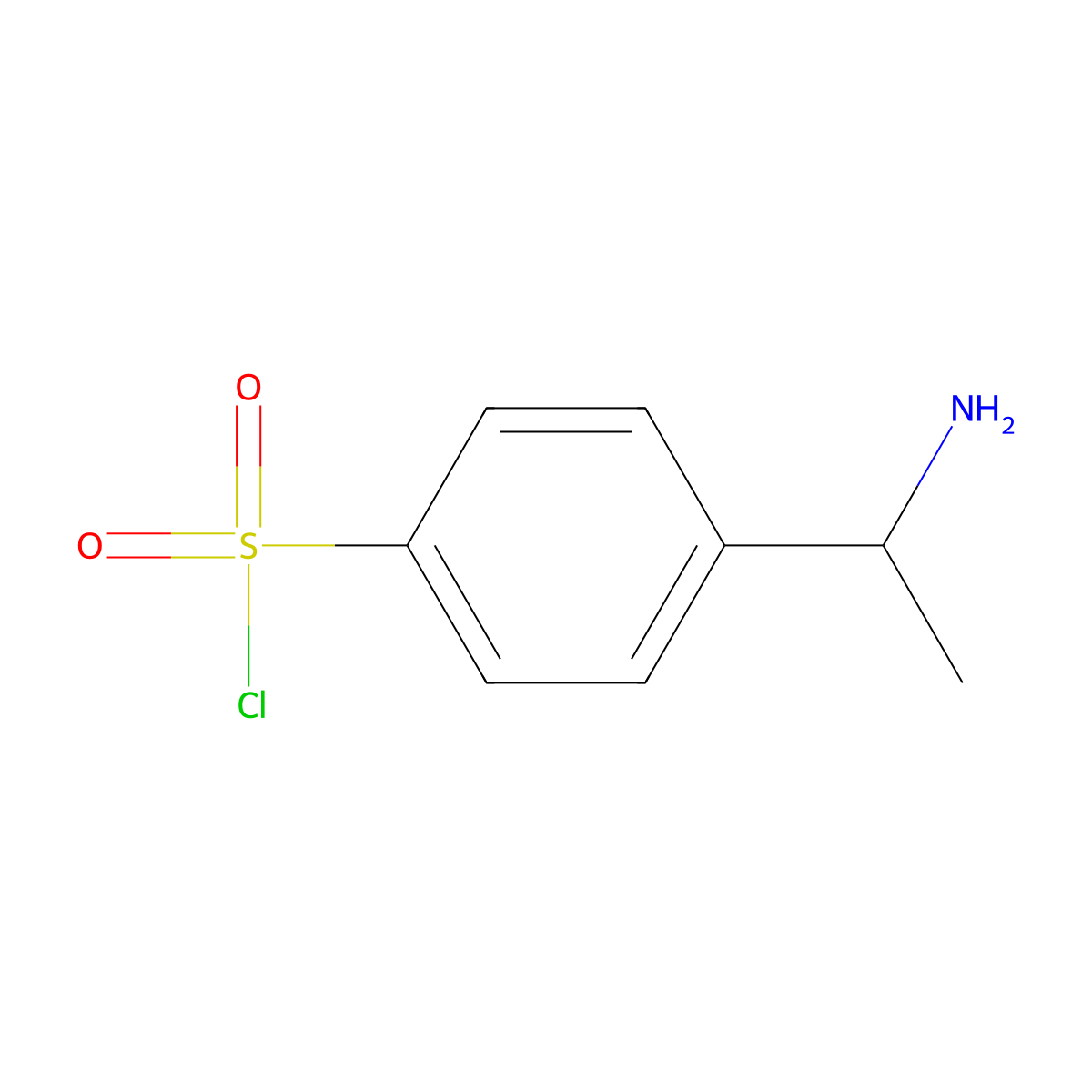 4-(1-Aminoethyl)benzene-1-sulfonyl chloride molecular structure, CAS 1426228-88-7