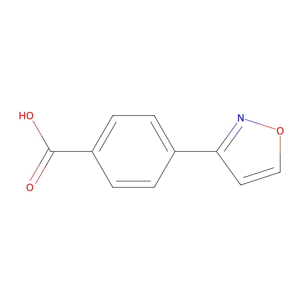 4-(1,2-Oxazol-3-yl)benzoic acid molecular structure, CAS 1426232-07-6