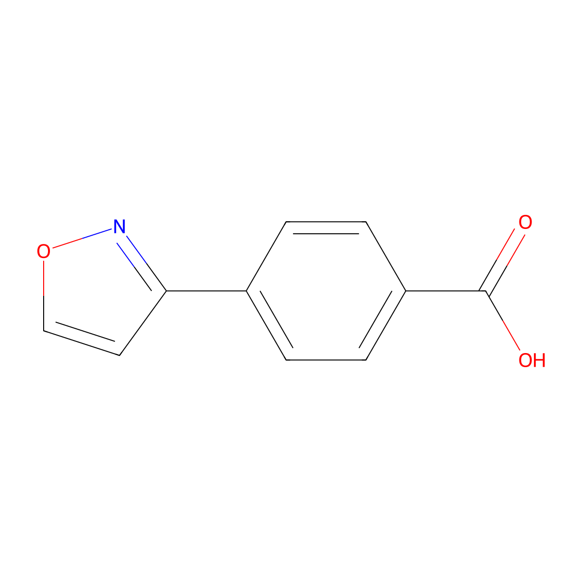 4-(1,2-Oxazol-3-yl)benzoic acid molecular structure, CAS 1426232-07-6