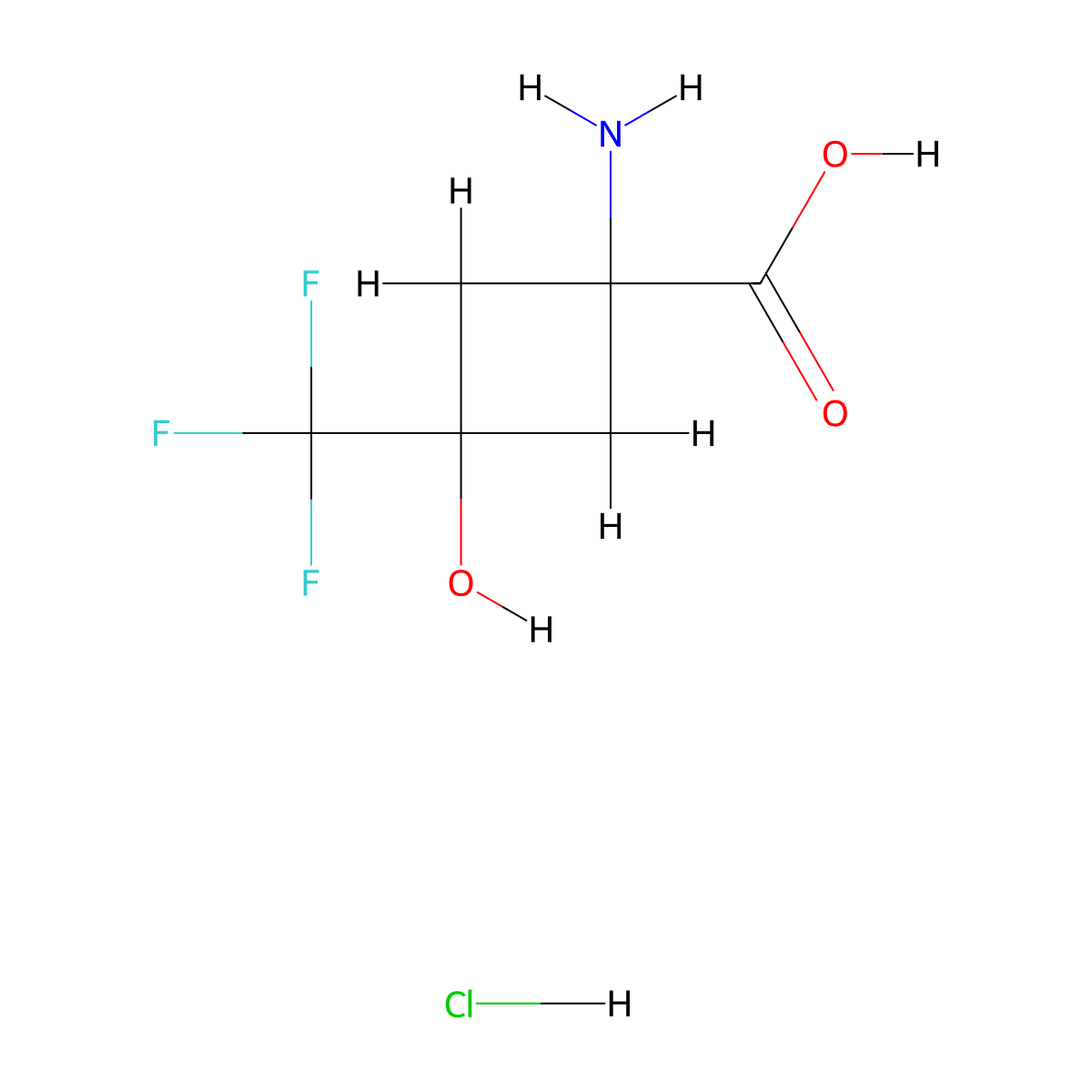 1-Amino-3-hydroxy-3-(trifluoromethyl)cyclobutane-1-carboxylic acid hydrochloride molecular structure, CAS 1426243-43-7