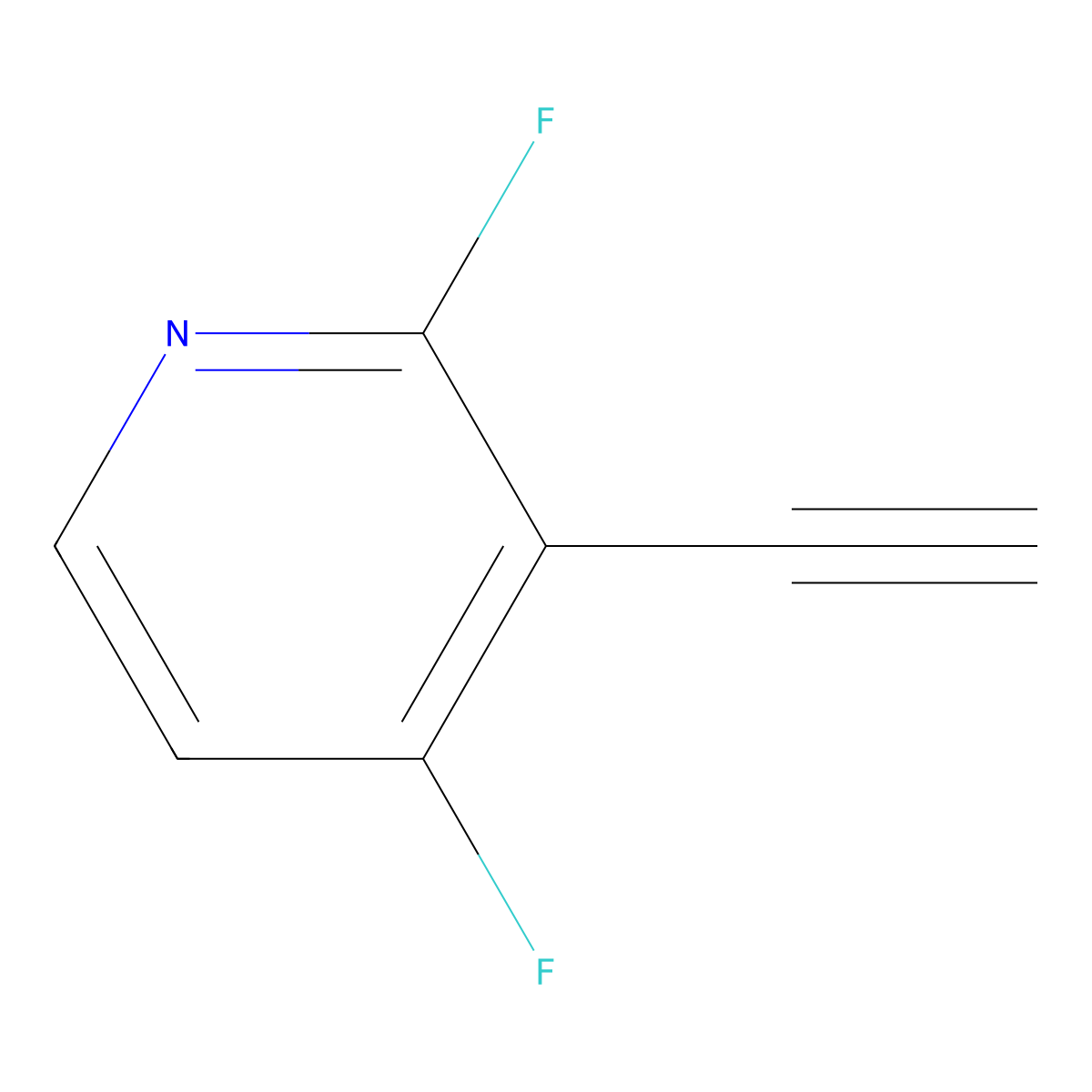 3-Ethynyl-2,4-difluoropyridine molecular structure, CAS 1426244-29-2