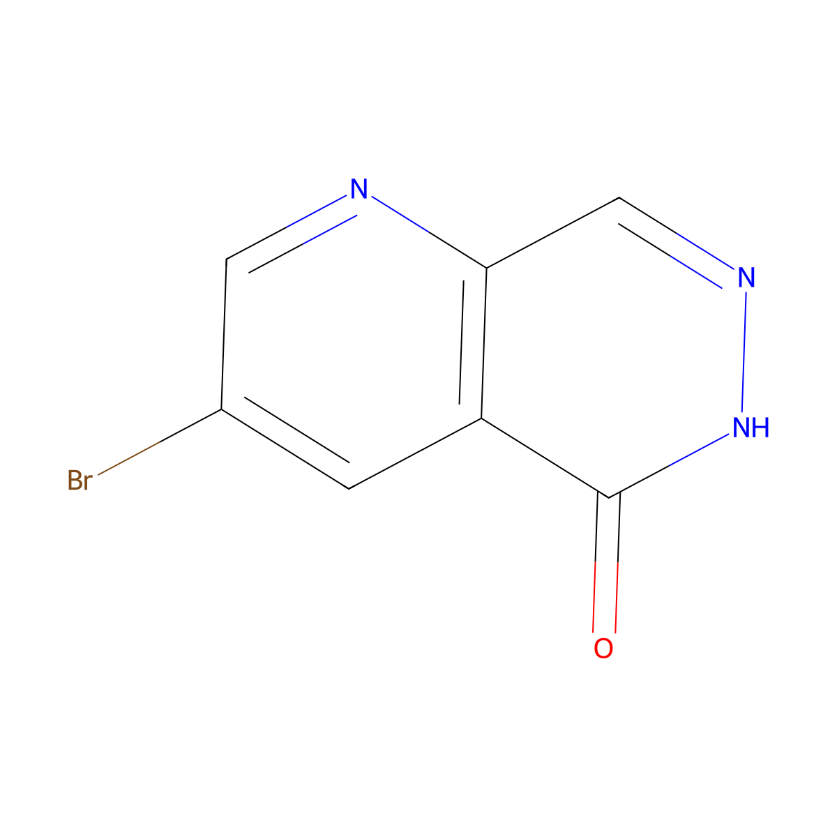 3-bromo-6H-pyrido[2,3-d]pyridazin-5-one molecular structure, CAS 1426245-35-3