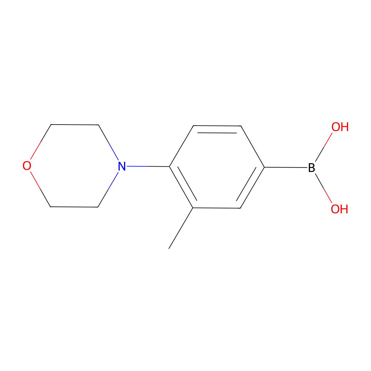 3-Methyl-4-morpholinophenylboronic acid molecular structure, CAS 1426245-63-7