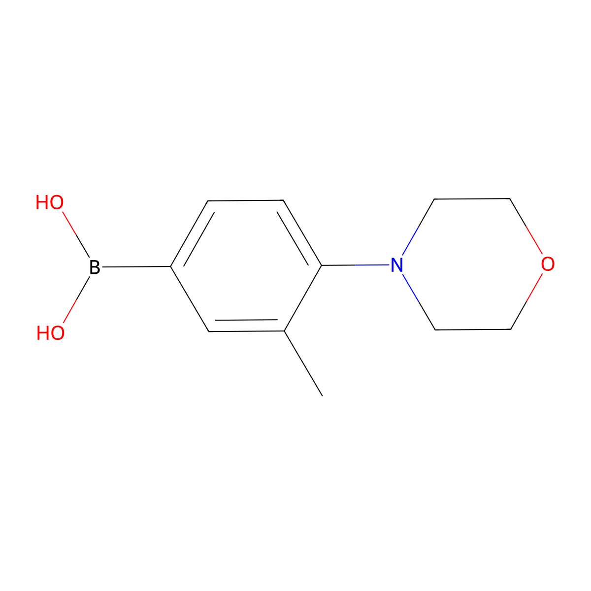 3-Methyl-4-morpholinophenylboronic acid molecular structure, CAS 1426245-63-7