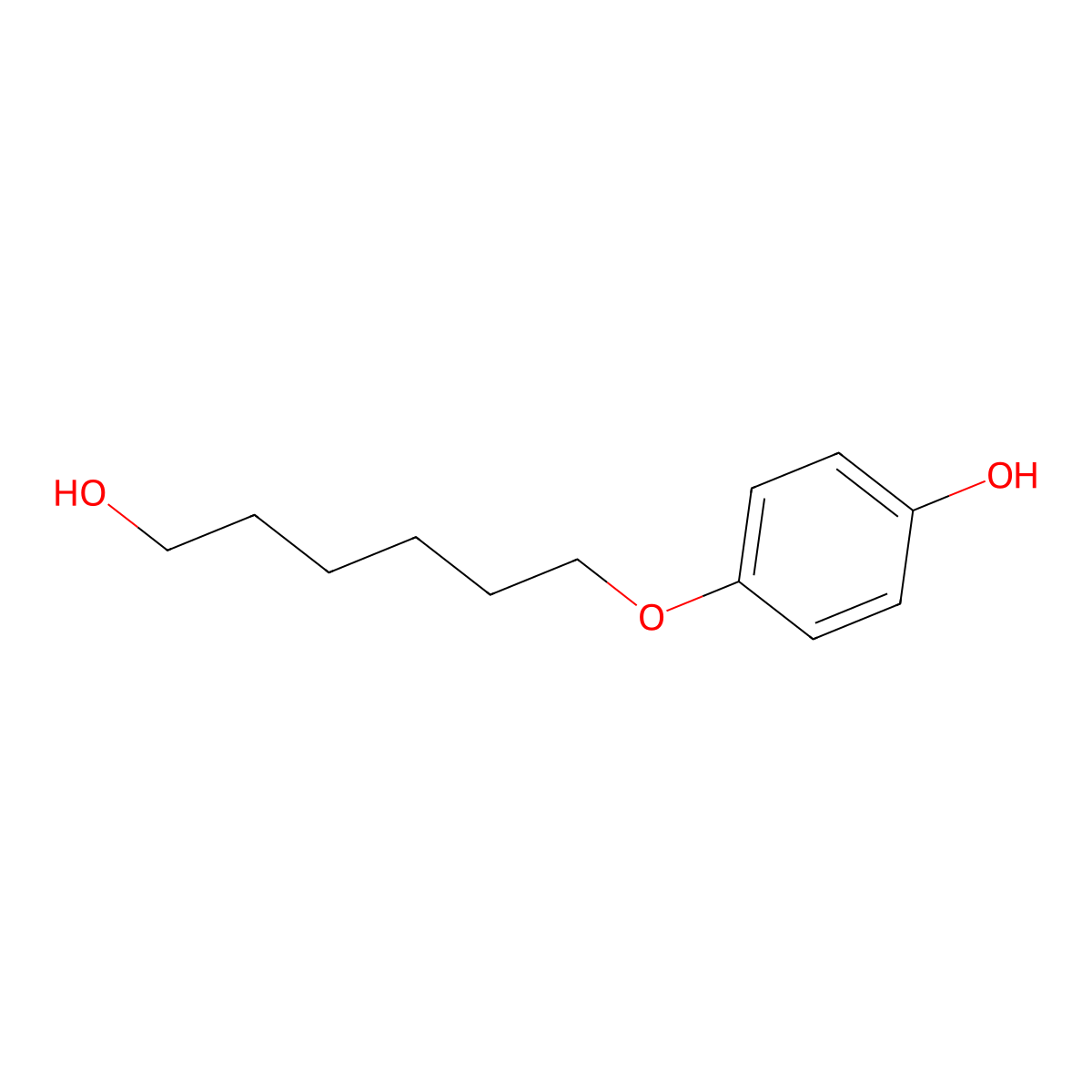 4-((6-Hydroxyhexyl)oxy)phenol molecular structure, CAS 142627-91-6