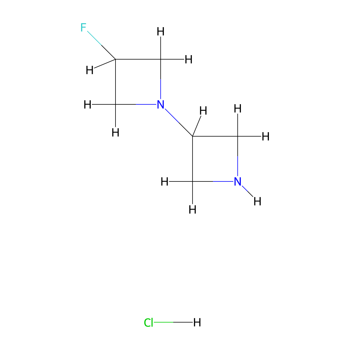 3-Fluoro-1,3'-biazetidine hydrochloride molecular structure, CAS 1426290-05-2