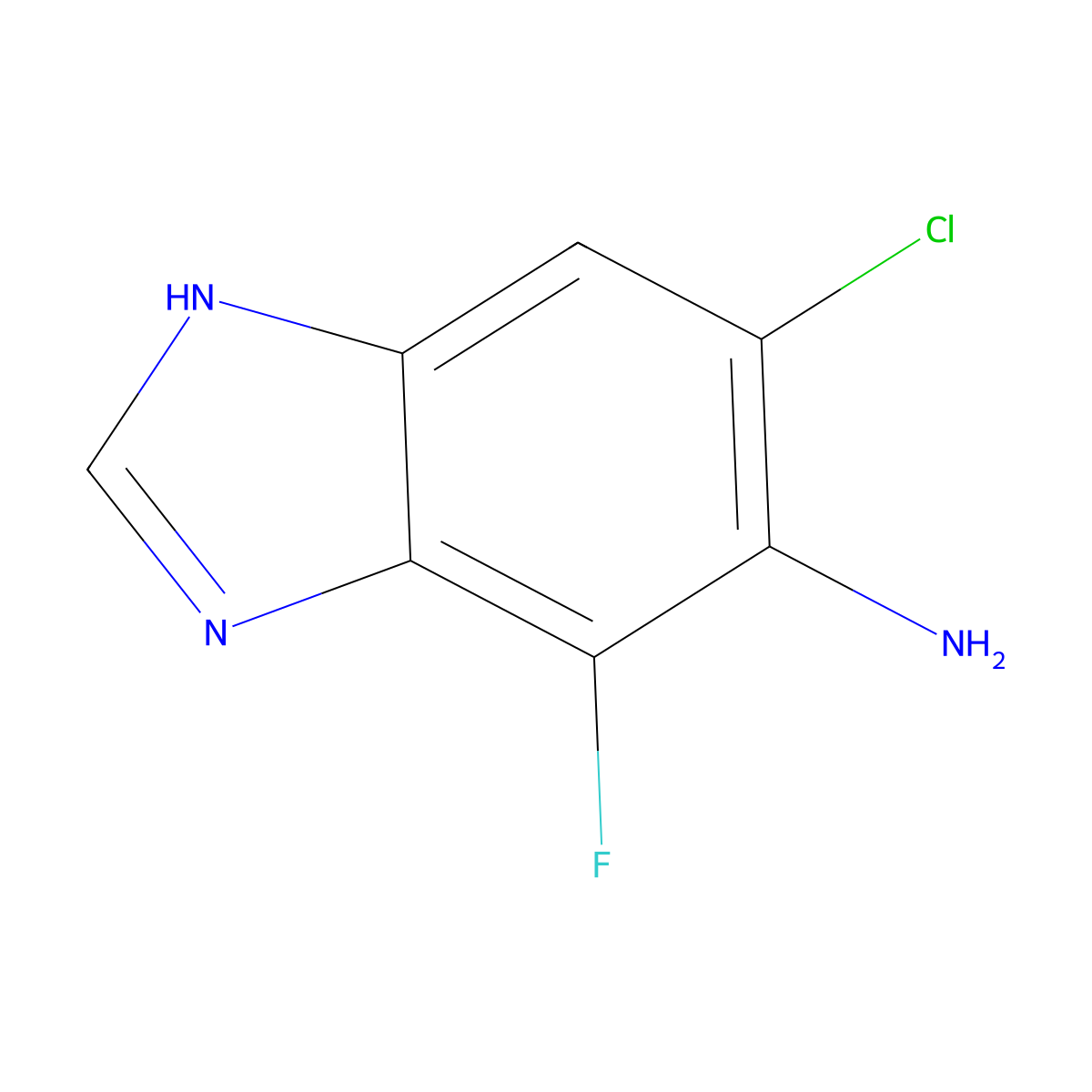 6-Chloro-4-fluoro-1H-benzo[d]imidazol-5-amine molecular structure, CAS 1426290-07-4