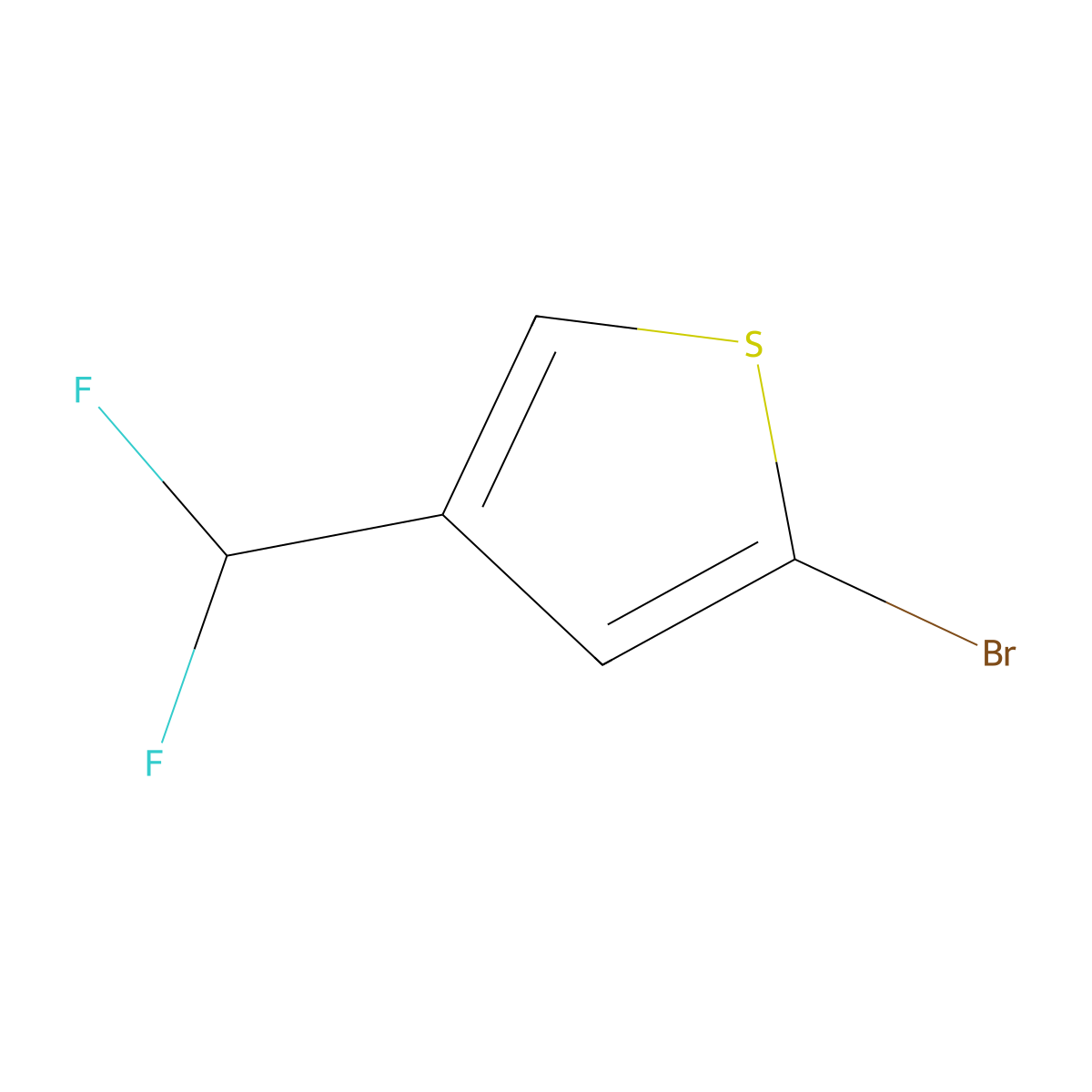 2-Bromo-4-(difluoromethyl)thiophene molecular structure, CAS 1426290-09-6