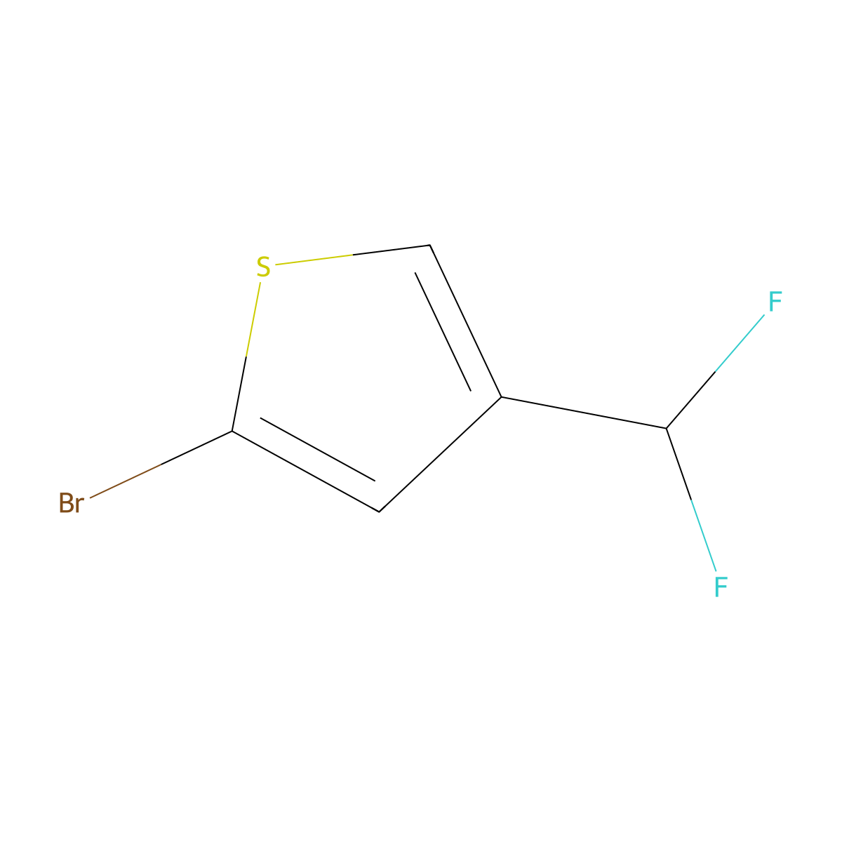 2-Bromo-4-(difluoromethyl)thiophene molecular structure, CAS 1426290-09-6
