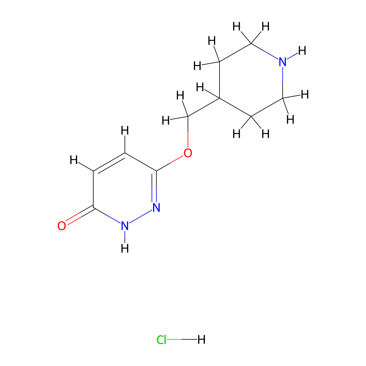 6-(piperidin-4-ylmethoxy)pyridazin-3(2H)-one hydrochloride molecular structure, CAS 1426290-33-6