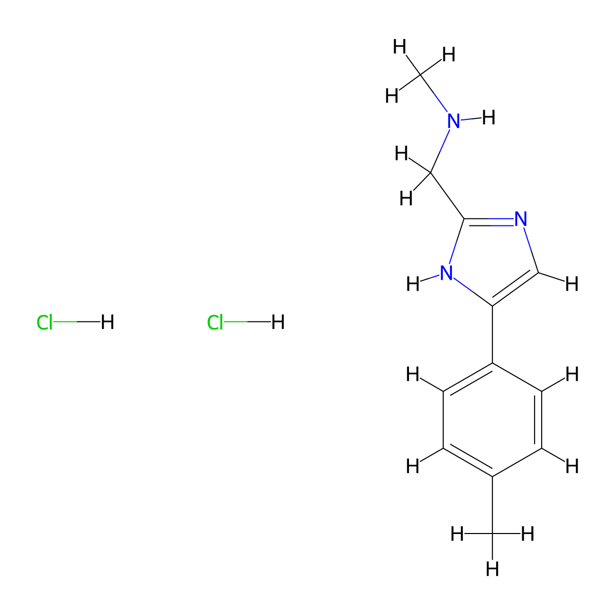 N-methyl-1-[4-(4-methylphenyl)-1H-imidazol-2-yl]methanamine dihydrochloride molecular structure, CAS 1426290-42-7