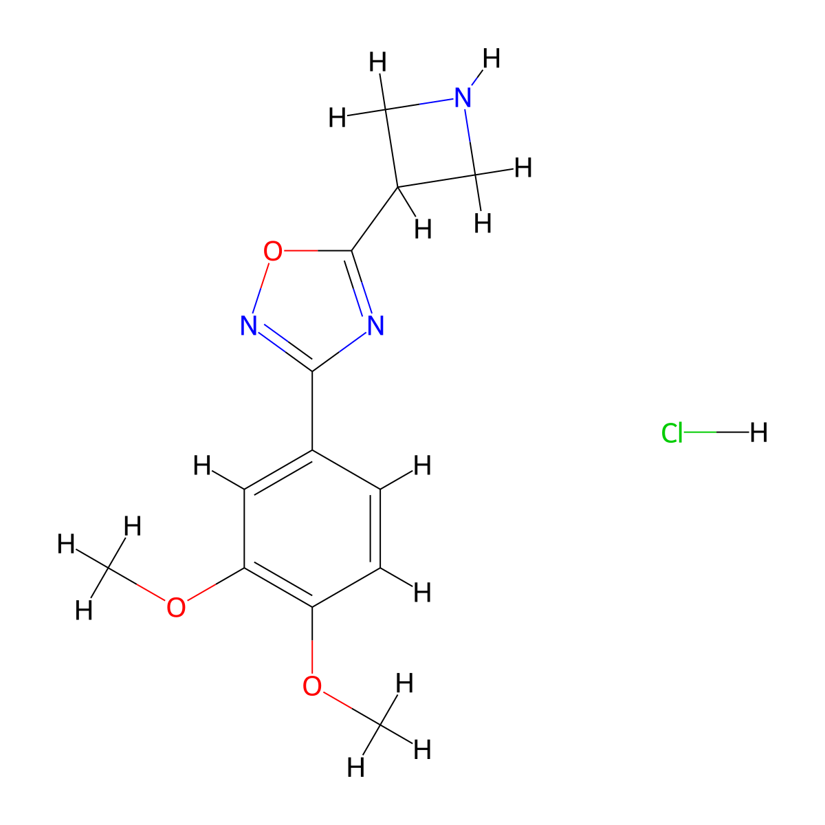 5-Azetidin-3-yl-3-(3,4-dimethoxyphenyl)-1,2,4-oxadiazole hydrochloride molecular structure, CAS 1426290-53-0