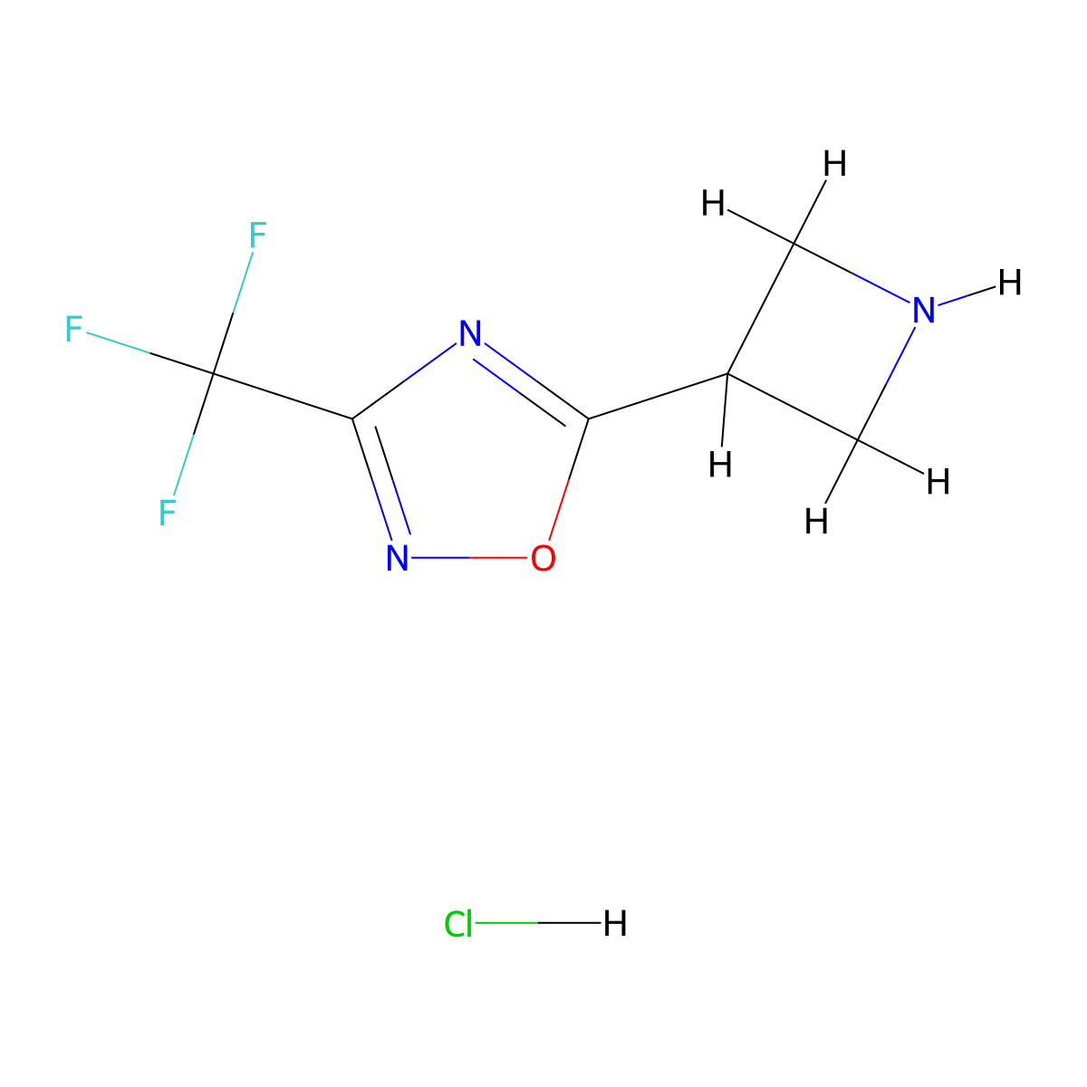 5-(Azetidin-3-yl)-3-(trifluoromethyl)-1,2,4-oxadiazole hydrochloride molecular structure, CAS 1426290-78-9