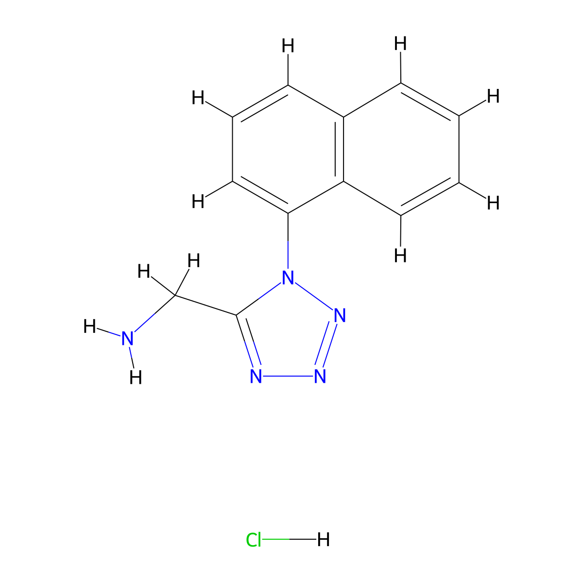 [[1-(1-Naphthyl)-1H-tetrazol-5-YL]methyl]amine hydrochloride molecular structure, CAS 1426290-80-3